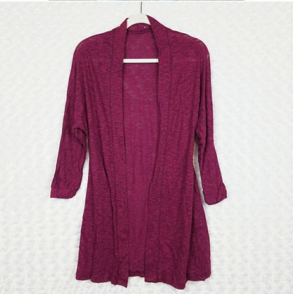 Sweaters - Rose Pink Open Front Cardigan